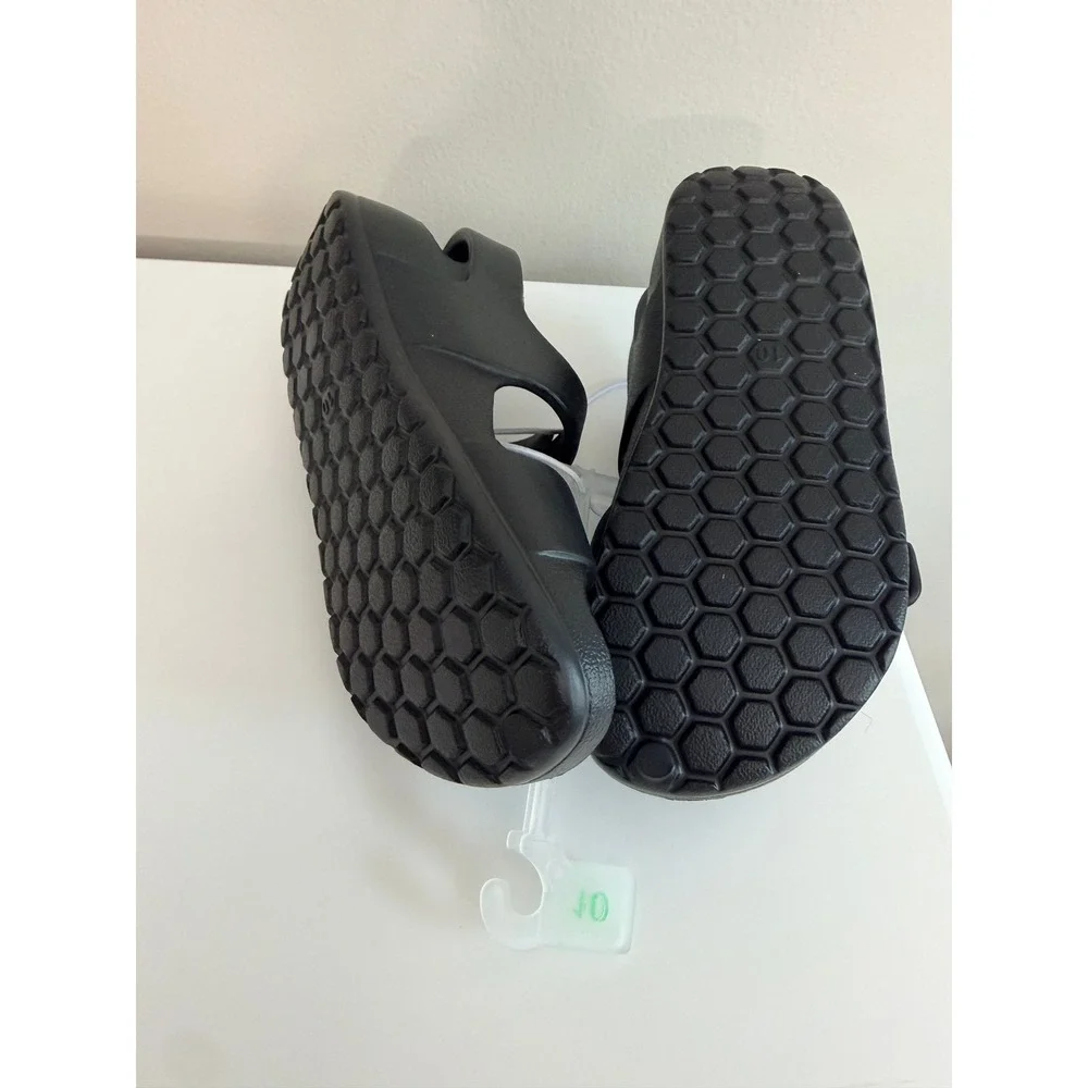 Cat & Jack Orion Sandals Toddler Boys 10‎ Black Double Strap NWT